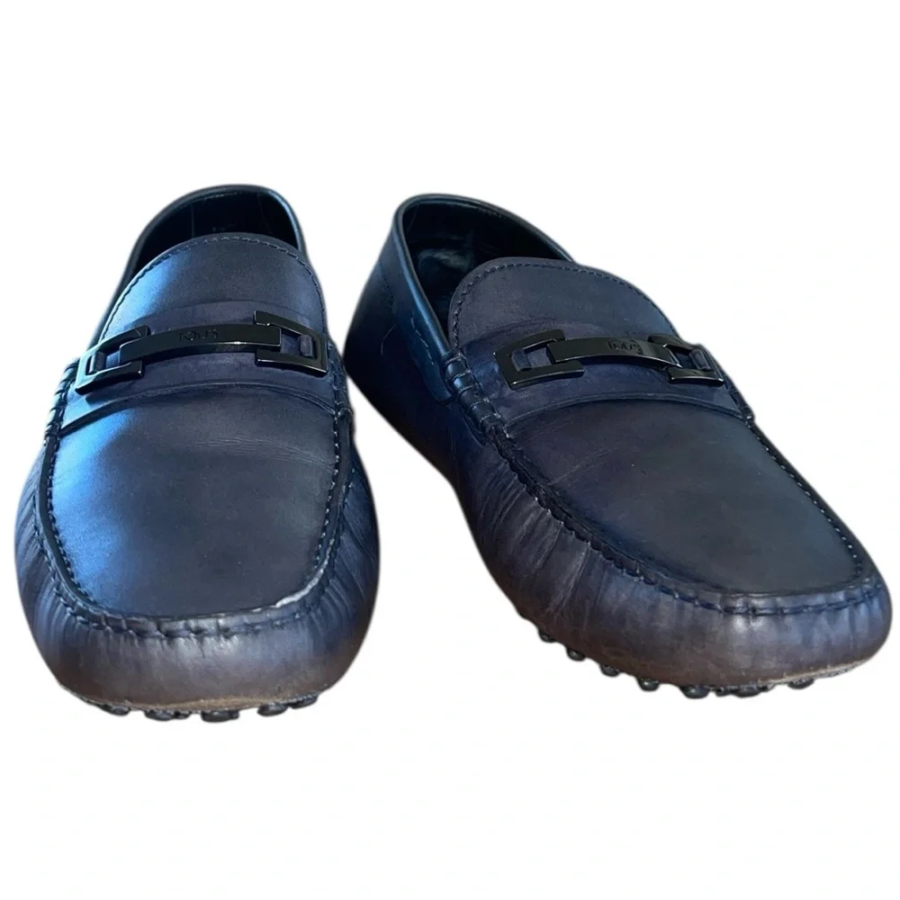 Tod’s buckle- detailed rubber pebble out sole Italian design loafer. Size 11 GUC - Picture 5 of 16
